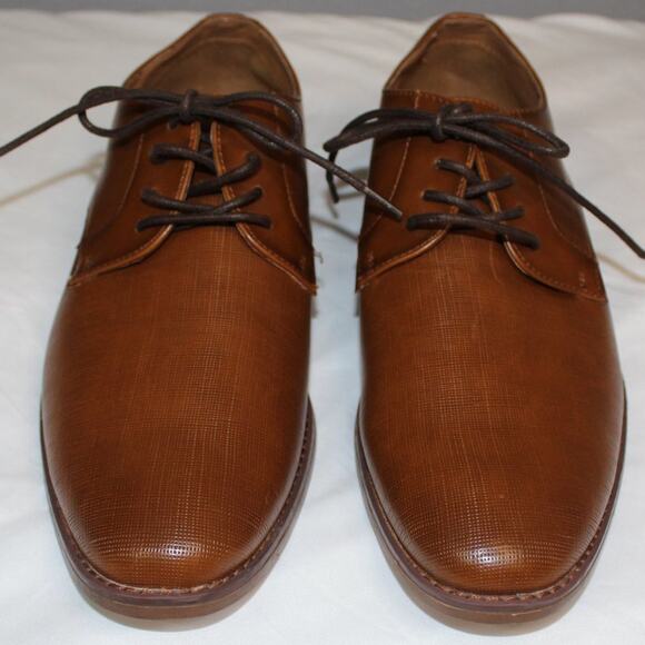 Parker & Sky Men's Brown Faux Leather Lace Up Oxfords Sz 11M - Picture 2 of 11